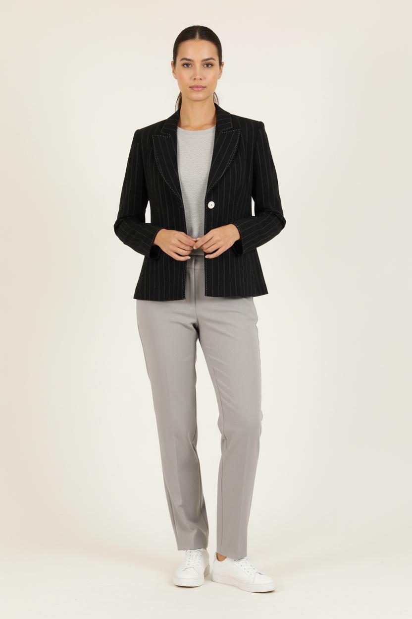 Veste Noire à Rayures - Taille XXL/44