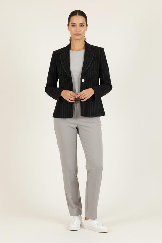 Veste Noire à Rayures - Taille XXL/44