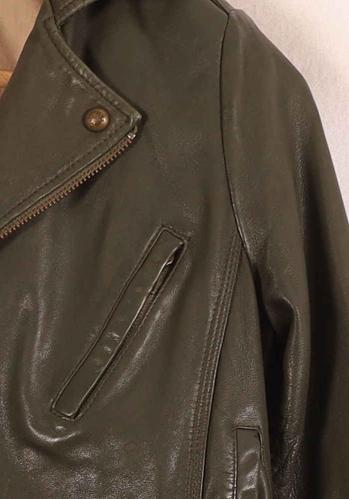 Veste Biker Verte - Taille S/36