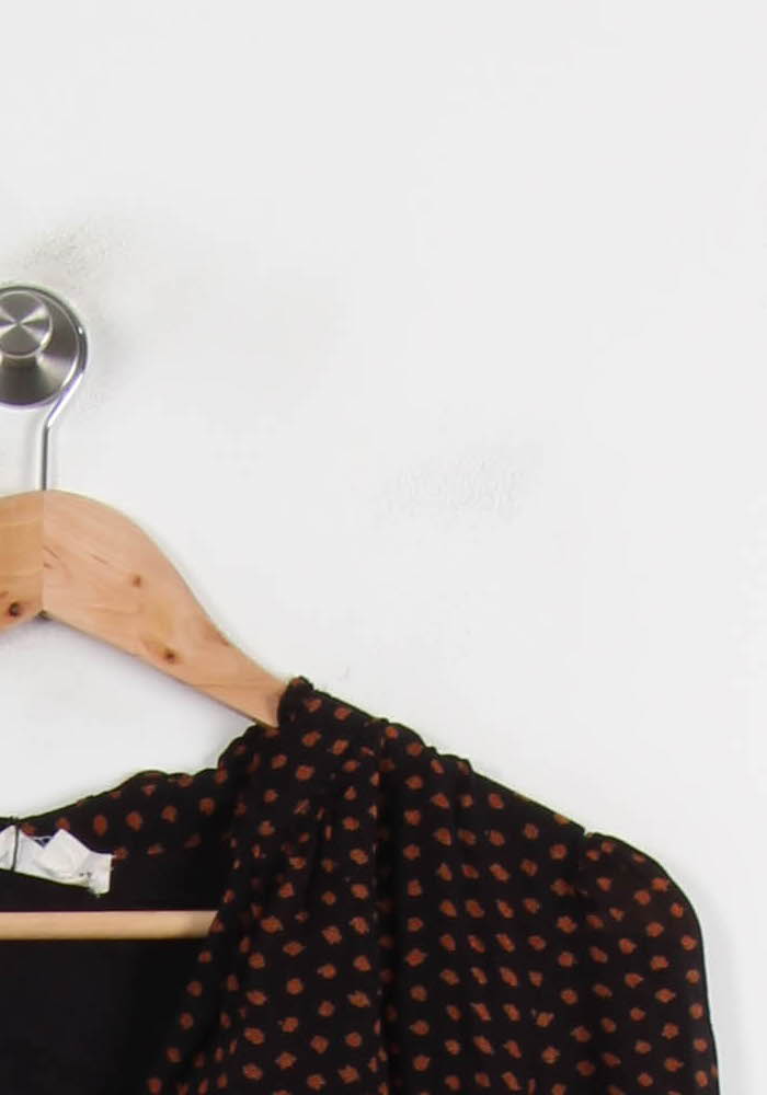 Blouse Noire et Marron - Taille XS/34