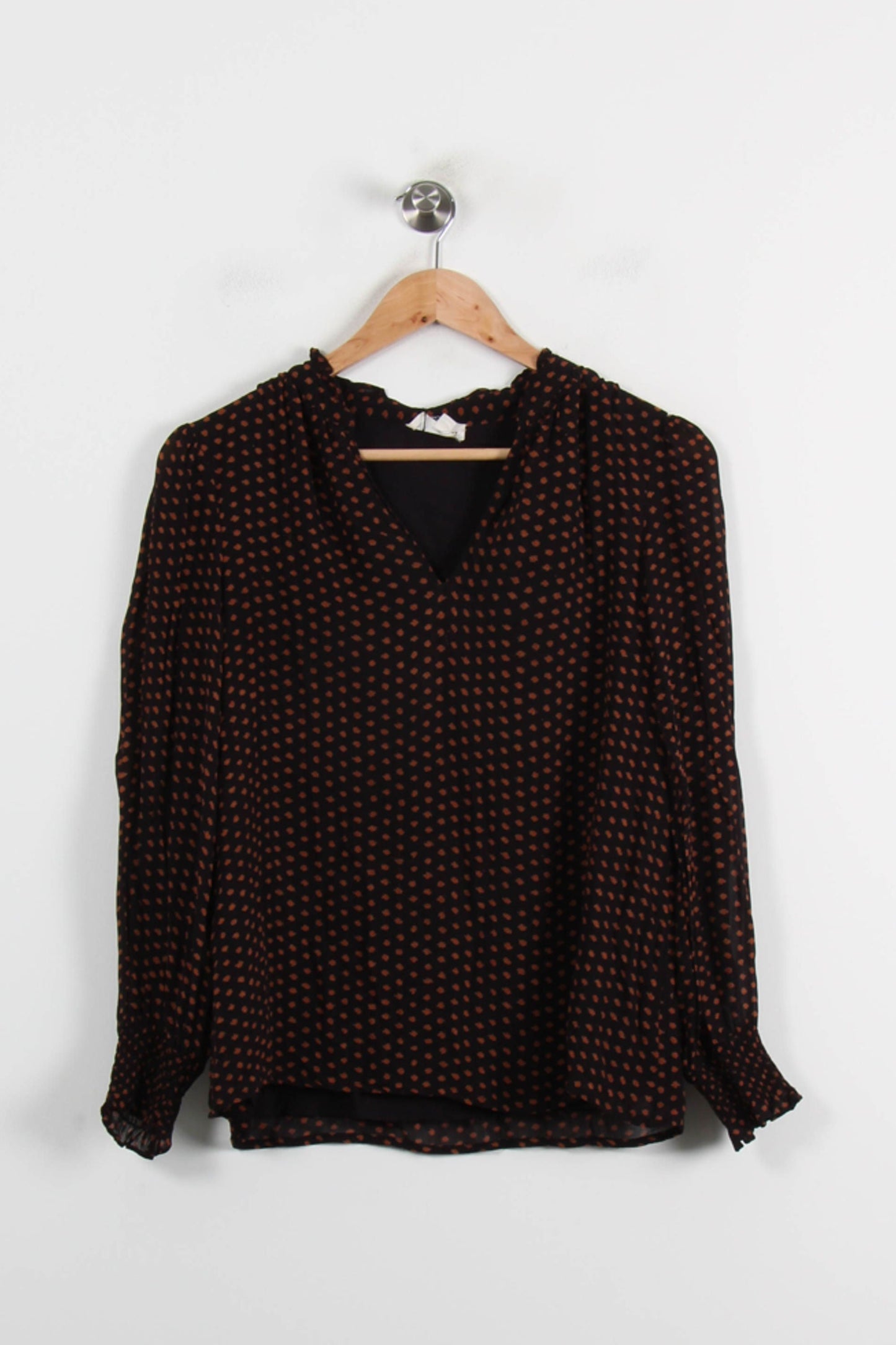 Blouse Noire et Marron - Taille XS/34