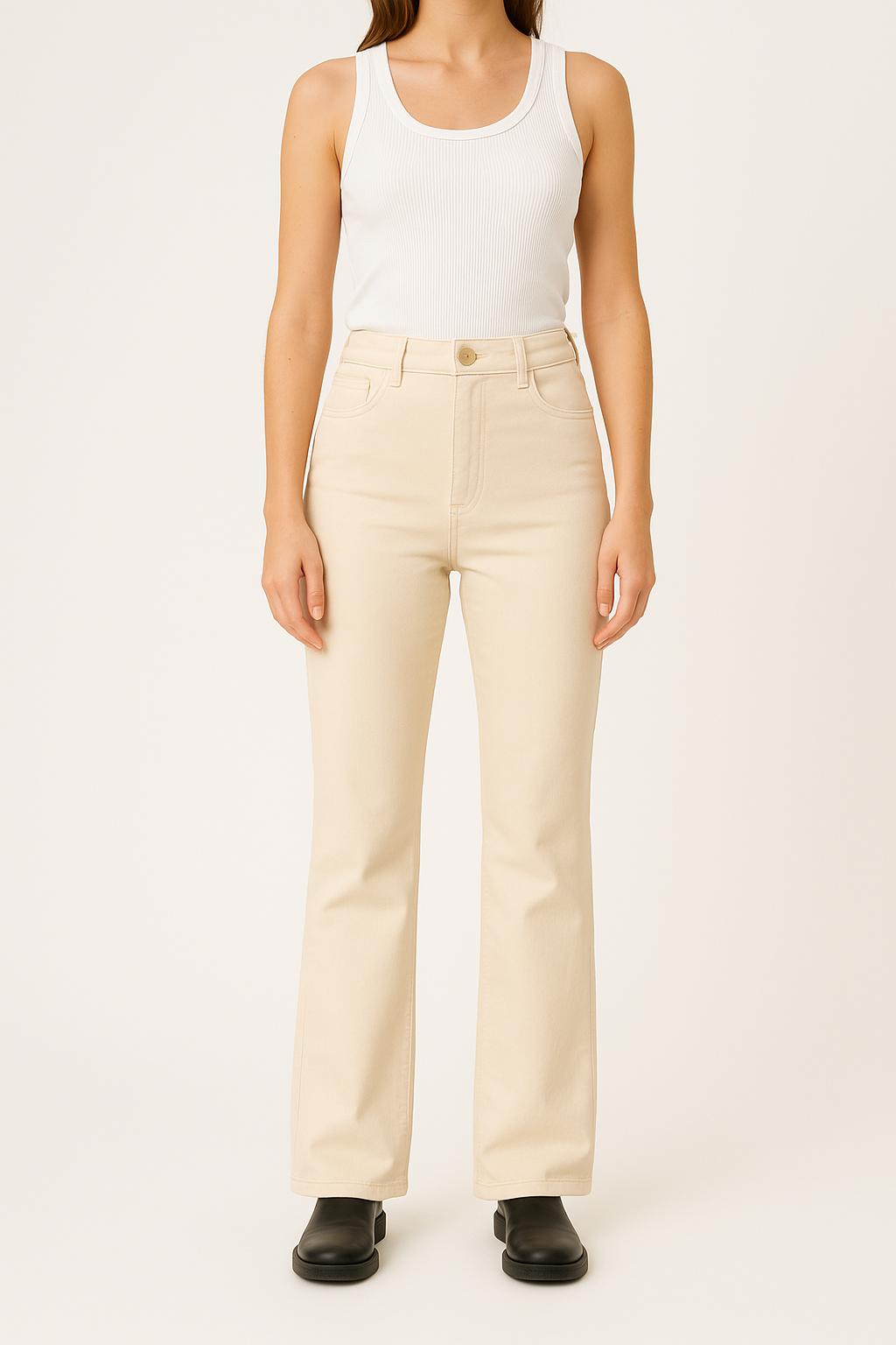 Jean Évasé Beige - Taille M/38