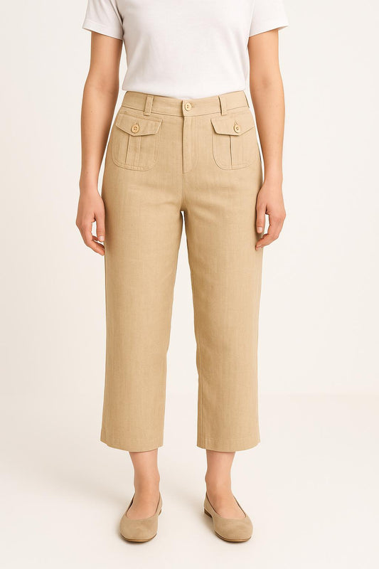 Pantalon Large Beige - Taille L/40