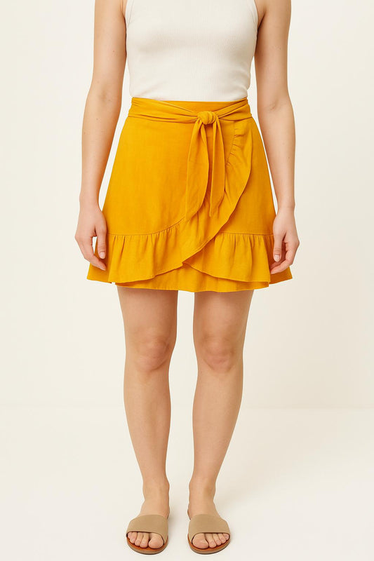 Jupe Volantée Jaune - Taille S/36