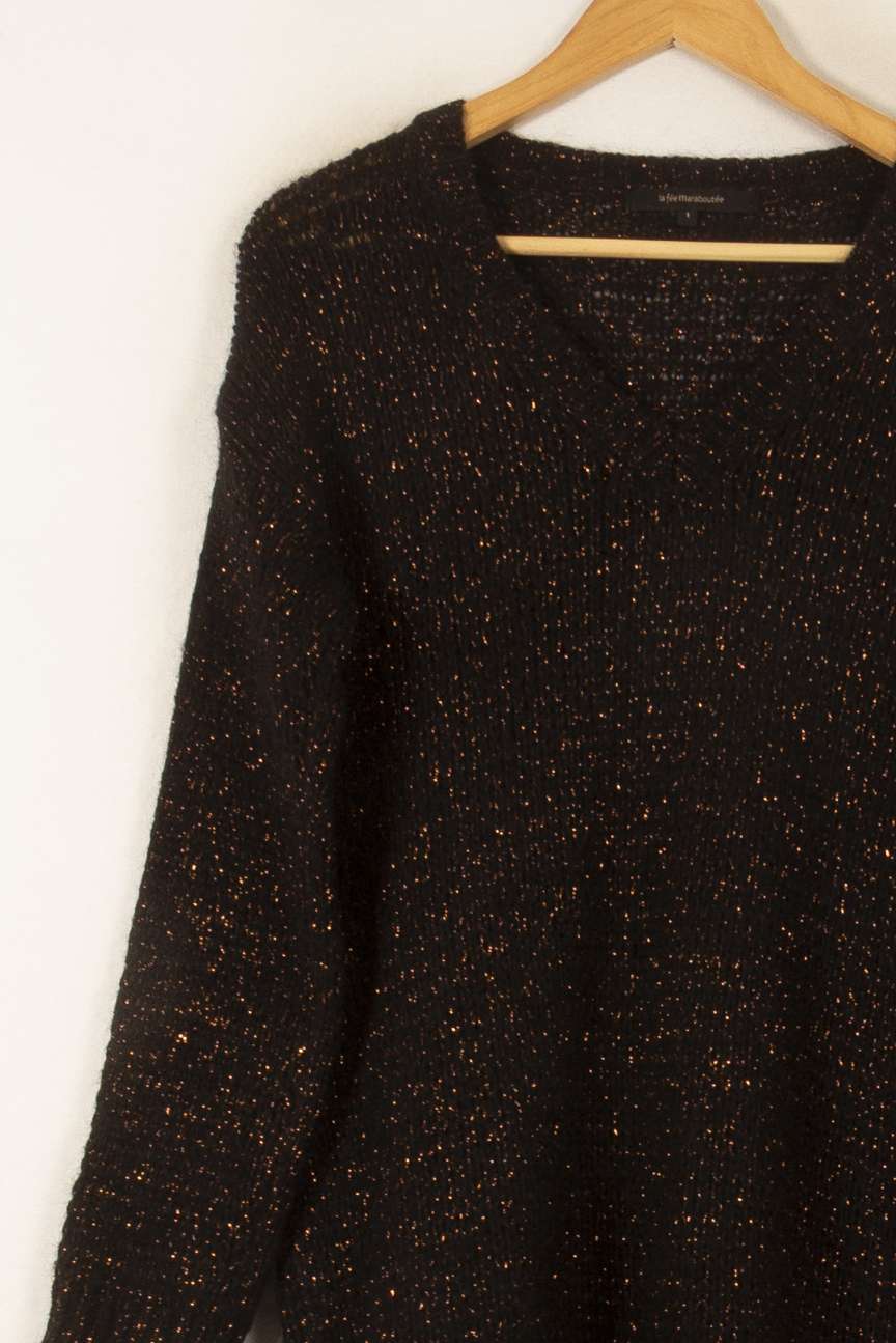 Pull Noir et Doré - Taille S/36
