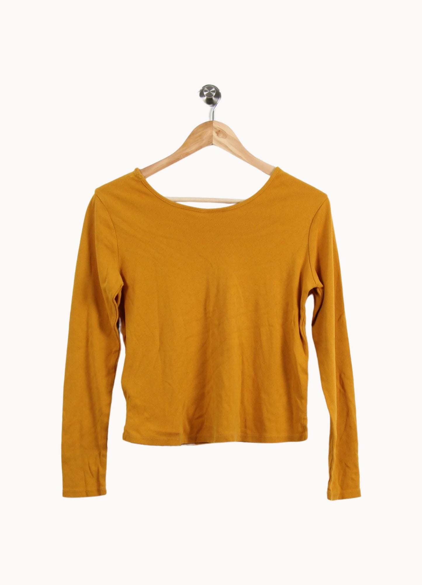 Tee-shirt Manches Longues Jaune - Taille XS/34