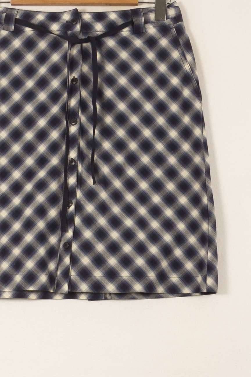 Jupe Droite Bleu et Blanc - Taille M/38