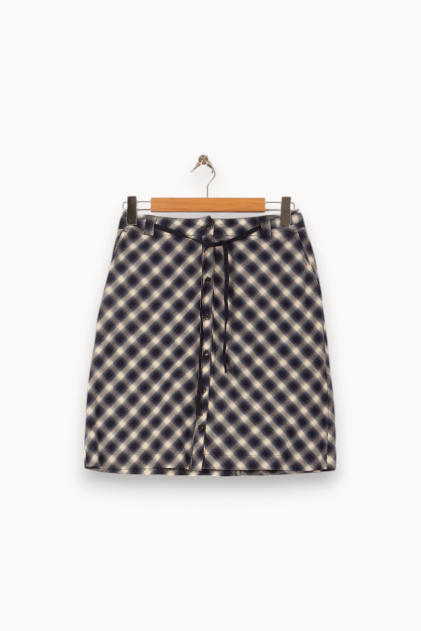 Jupe Droite Bleu et Blanc - Taille M/38