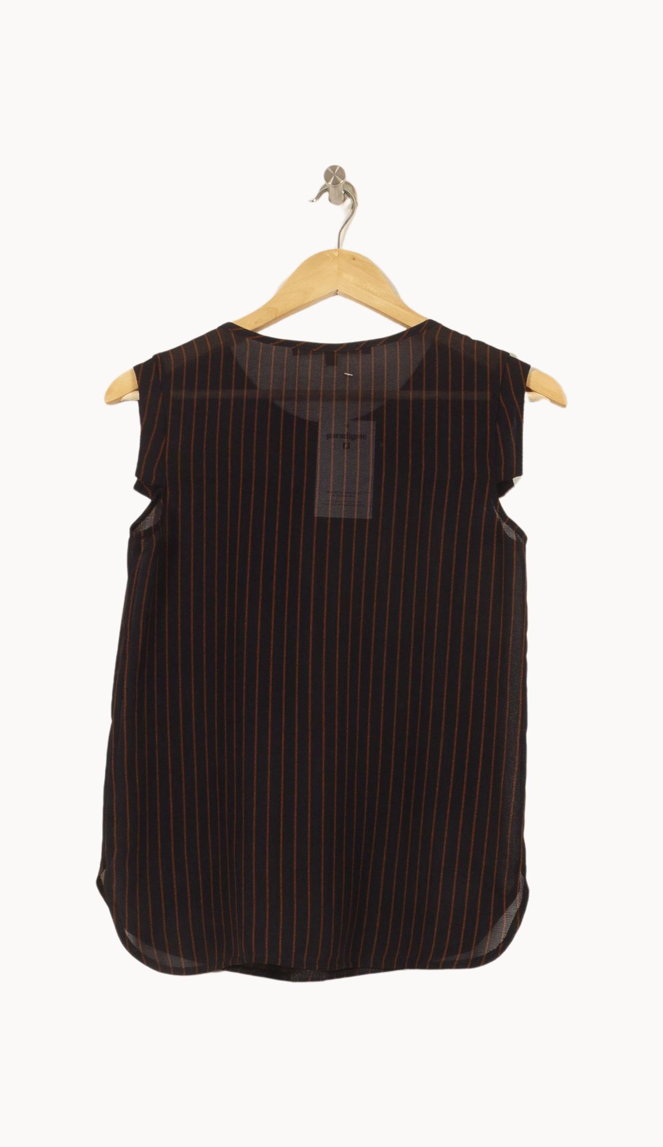 Blouse Noire et Orange - Taille S/36