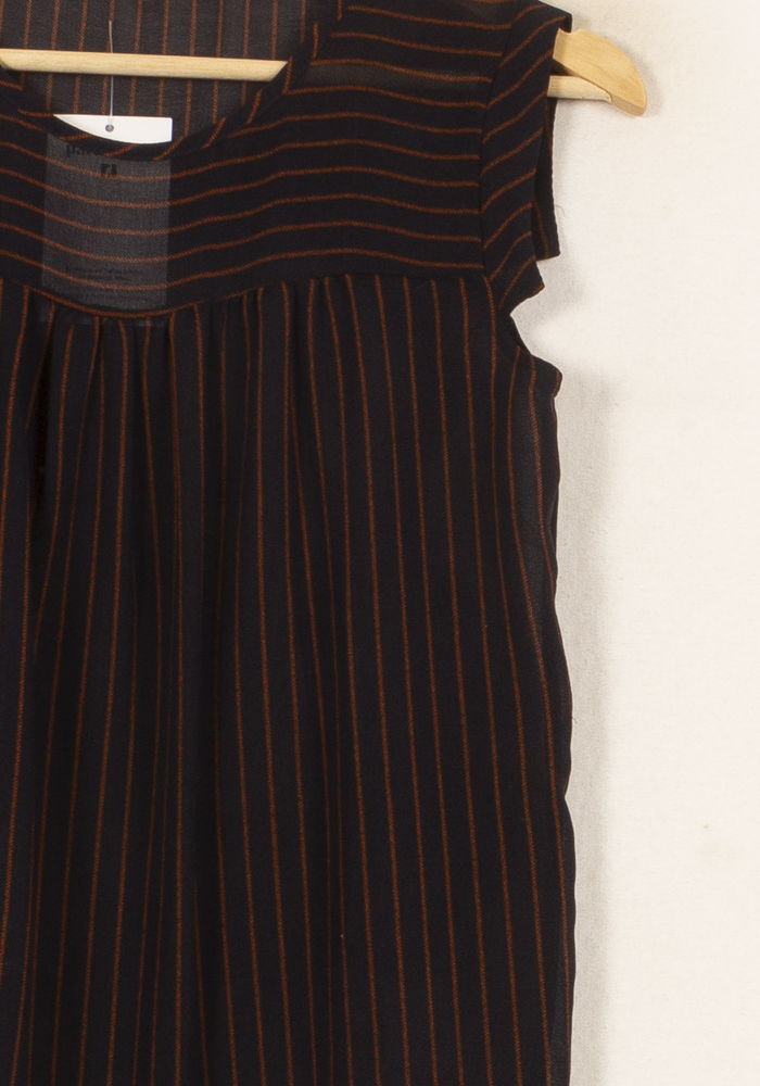 Blouse Noire et Orange - Taille S/36