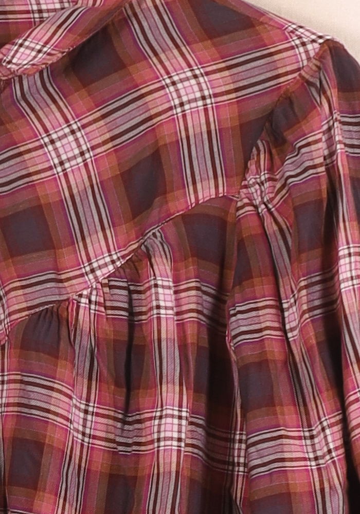 Chemise à Carreaux Rouge et Rose - Taille L/40