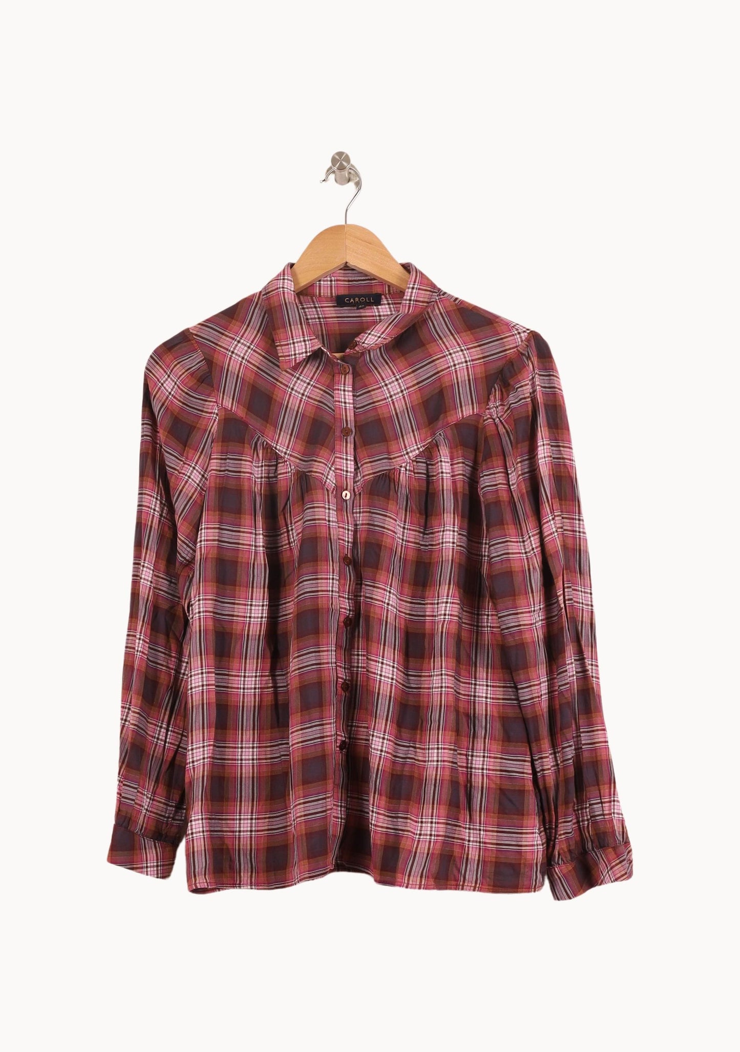 Chemise à Carreaux Rouge et Rose - Taille L/40