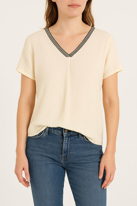 Blouse Beige - Taille M/38