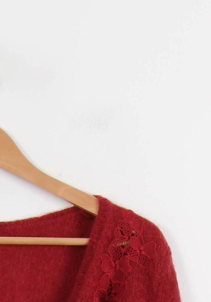 Cache-cœur Bordeaux - Taille S/36