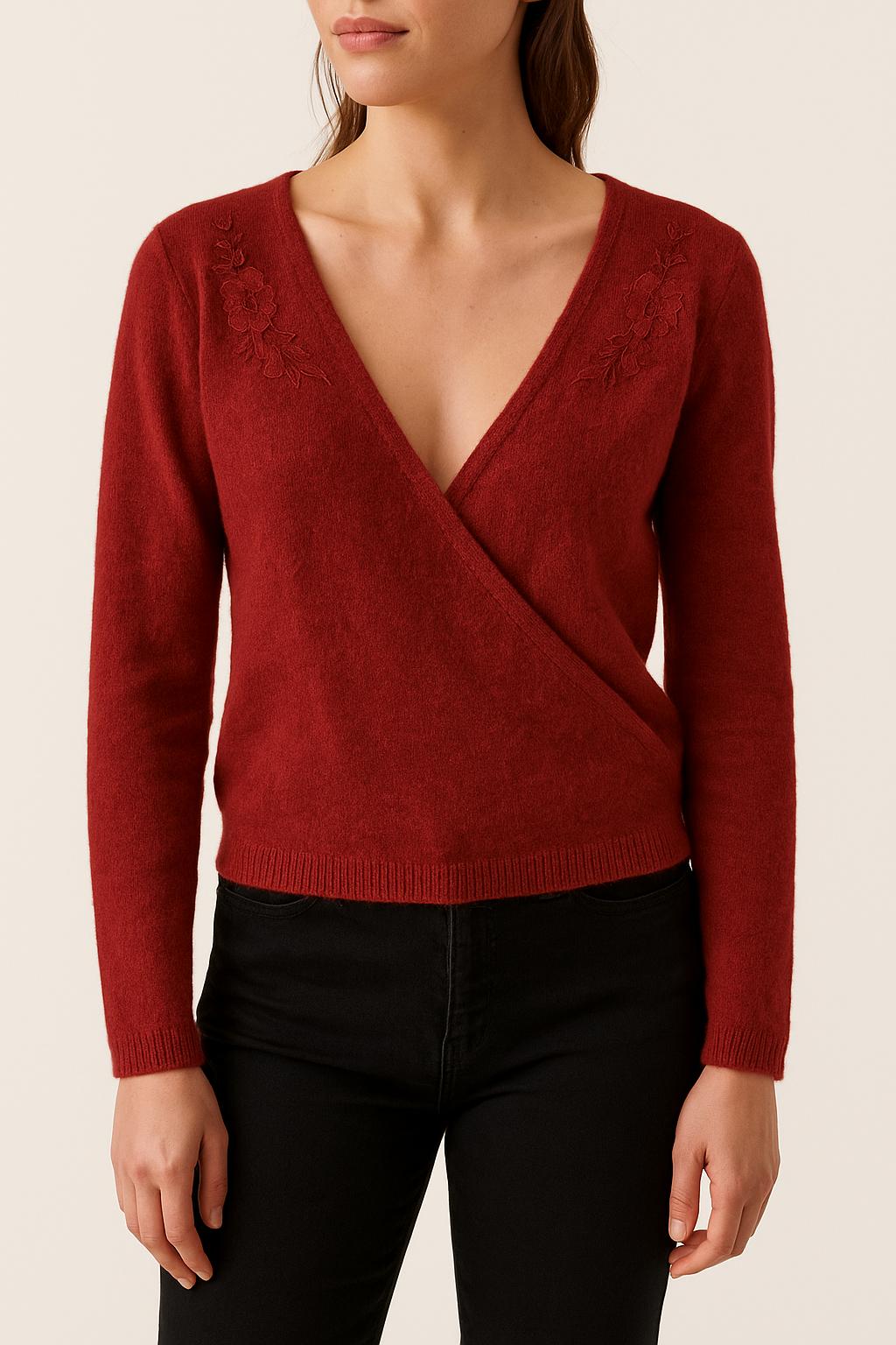 Cache-cœur Bordeaux - Taille S/36