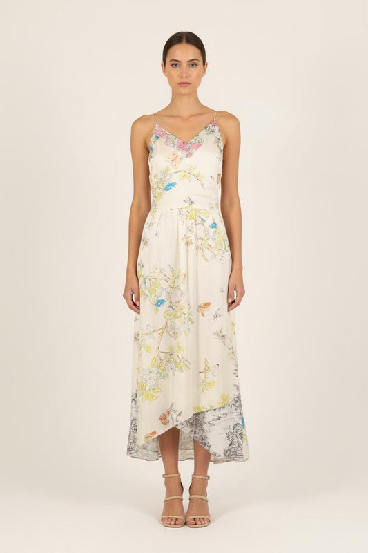 Robe Longue Écrue et Multicolore - Taille XS/34