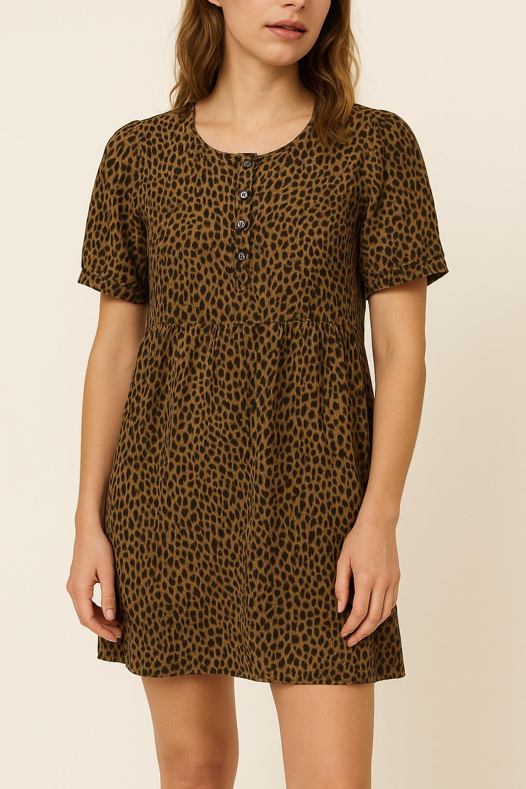 Robe Courte Marron et Noire - Taille XS/34