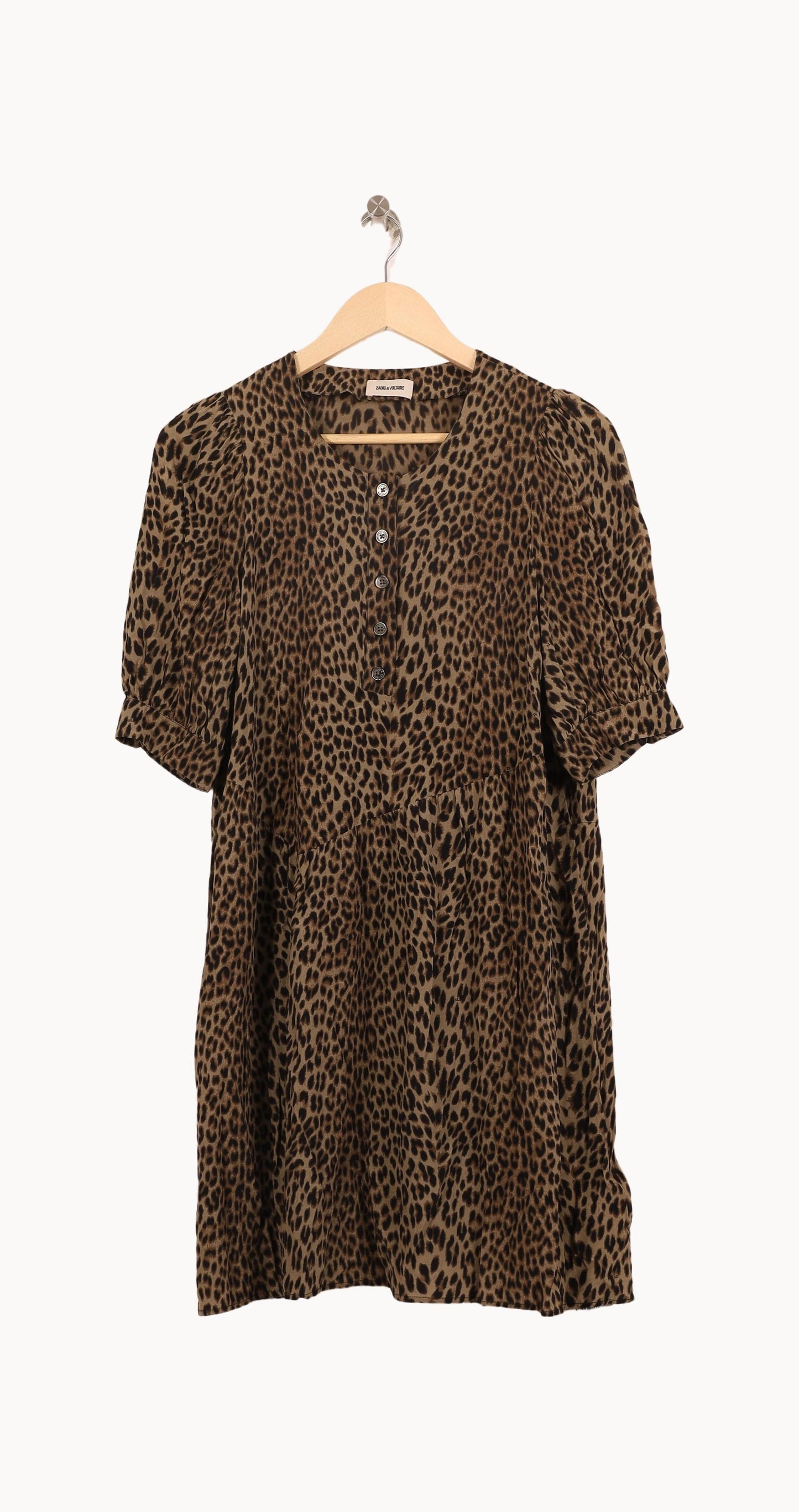 Robe Courte Marron et Noire - Taille XS/34