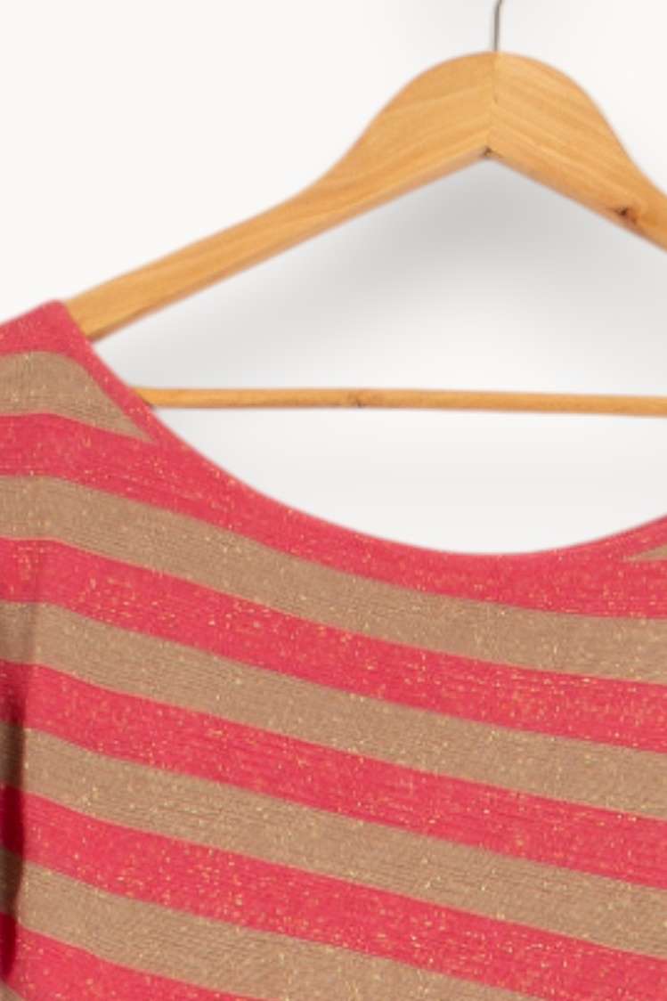 Pull Marron et Rouge - Taille M/38