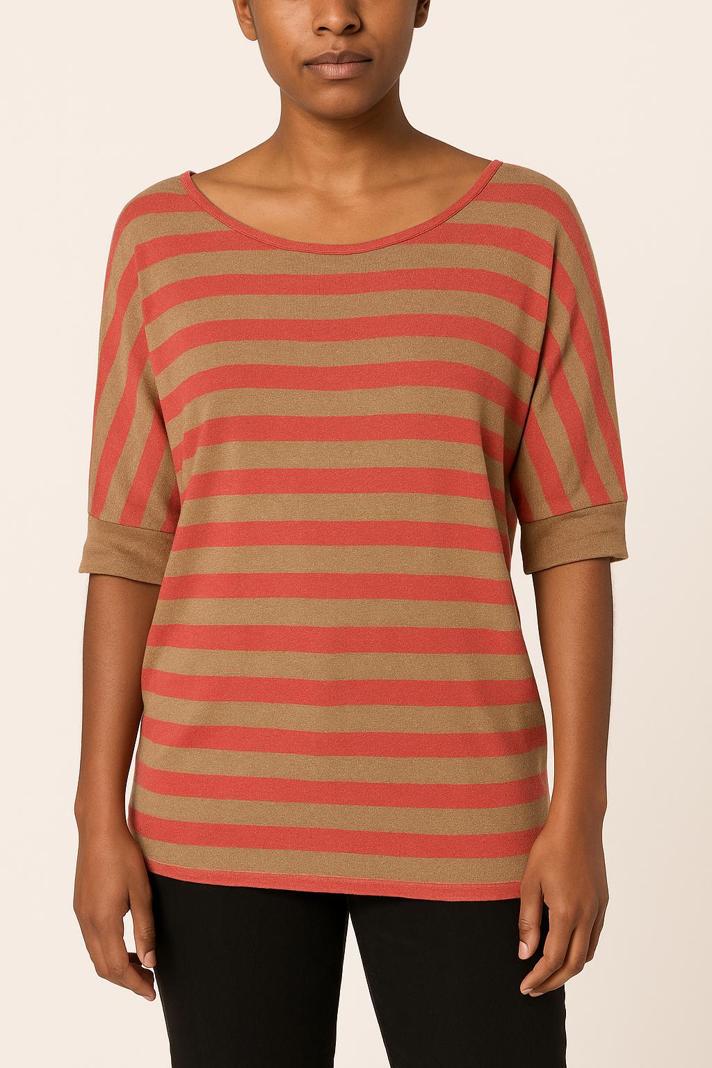 Pull Marron et Rouge - Taille M/38