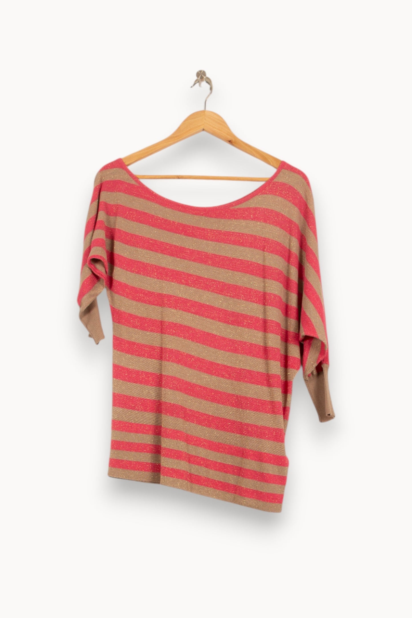 Pull Marron et Rouge - Taille M/38