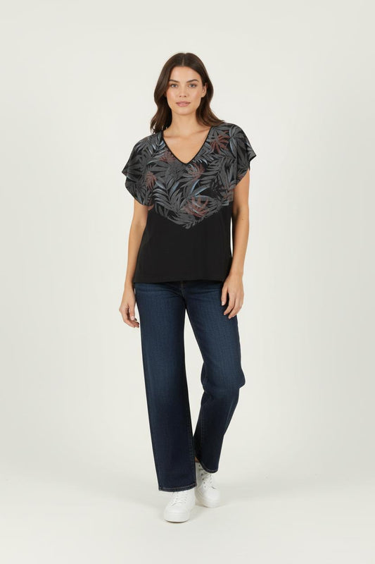 Top Noir et Gris - Taille M/38