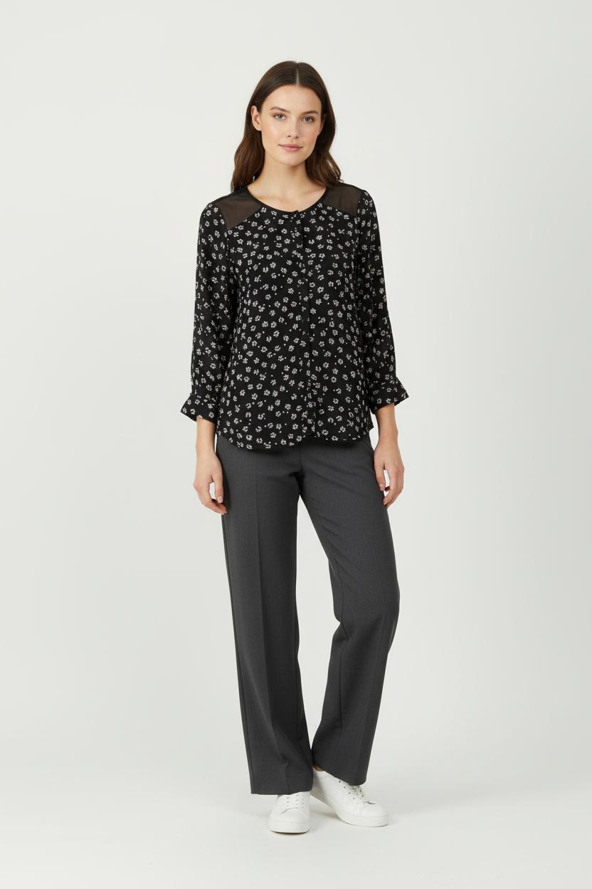 Blouse Noire et Blanche - Taille XL/42