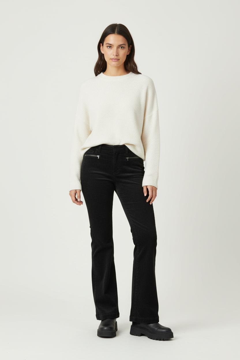 Pantalon Pattes d'Éléphant Noir - Taille XS/34