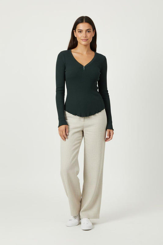 Henley Vert - Taille XS/34