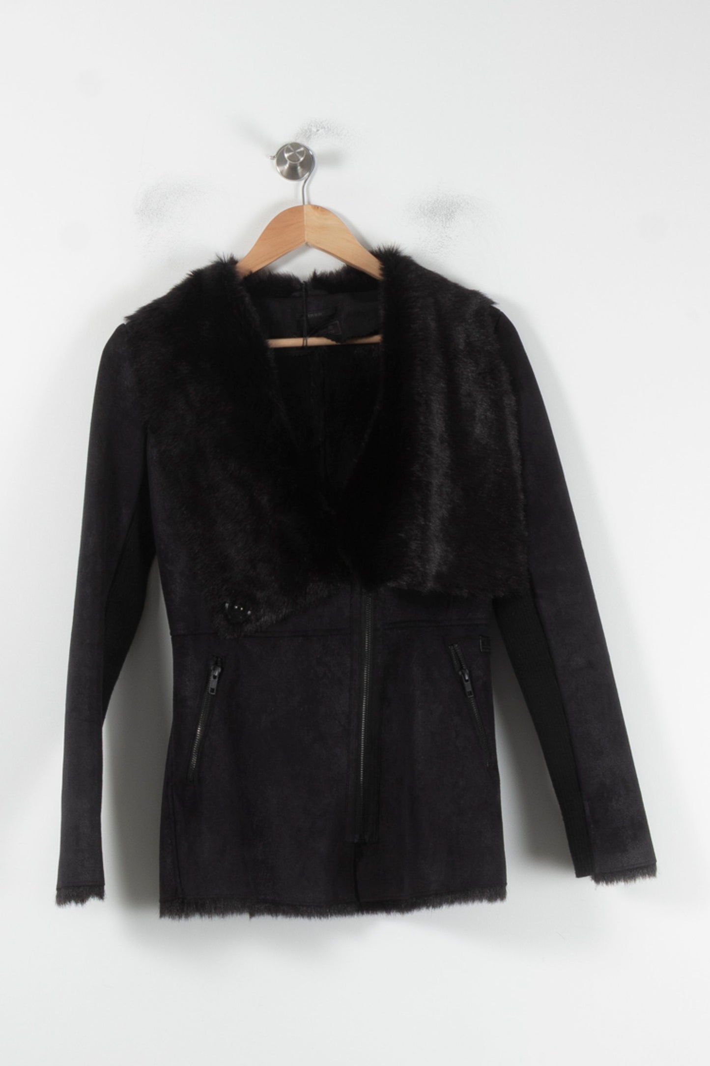 Gilet En Daim Noire - Taille XS/34
