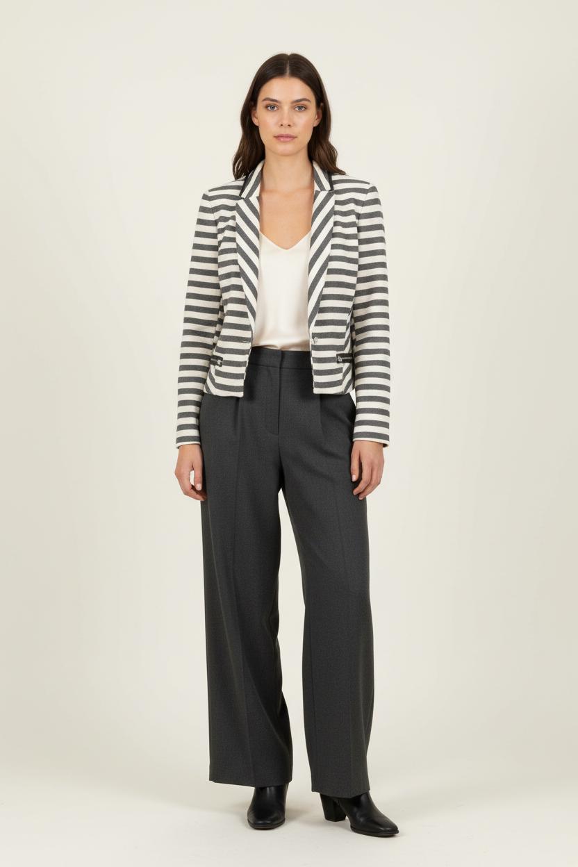 Veste Tailleur Blanche et Noire - Taille S/36