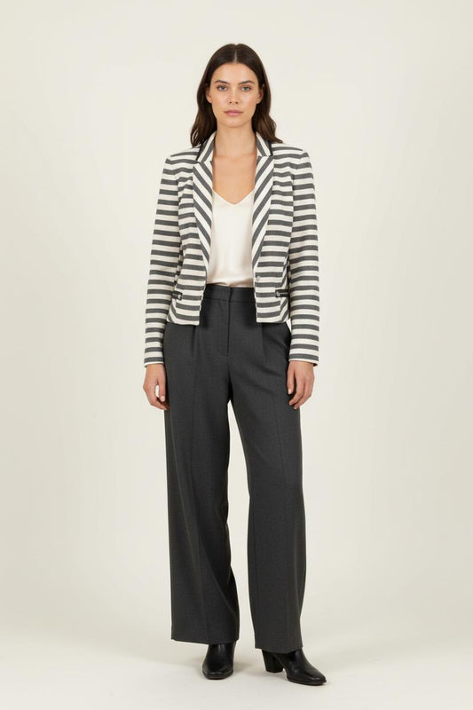 Veste Tailleur Blanche et Noire - Taille S/36