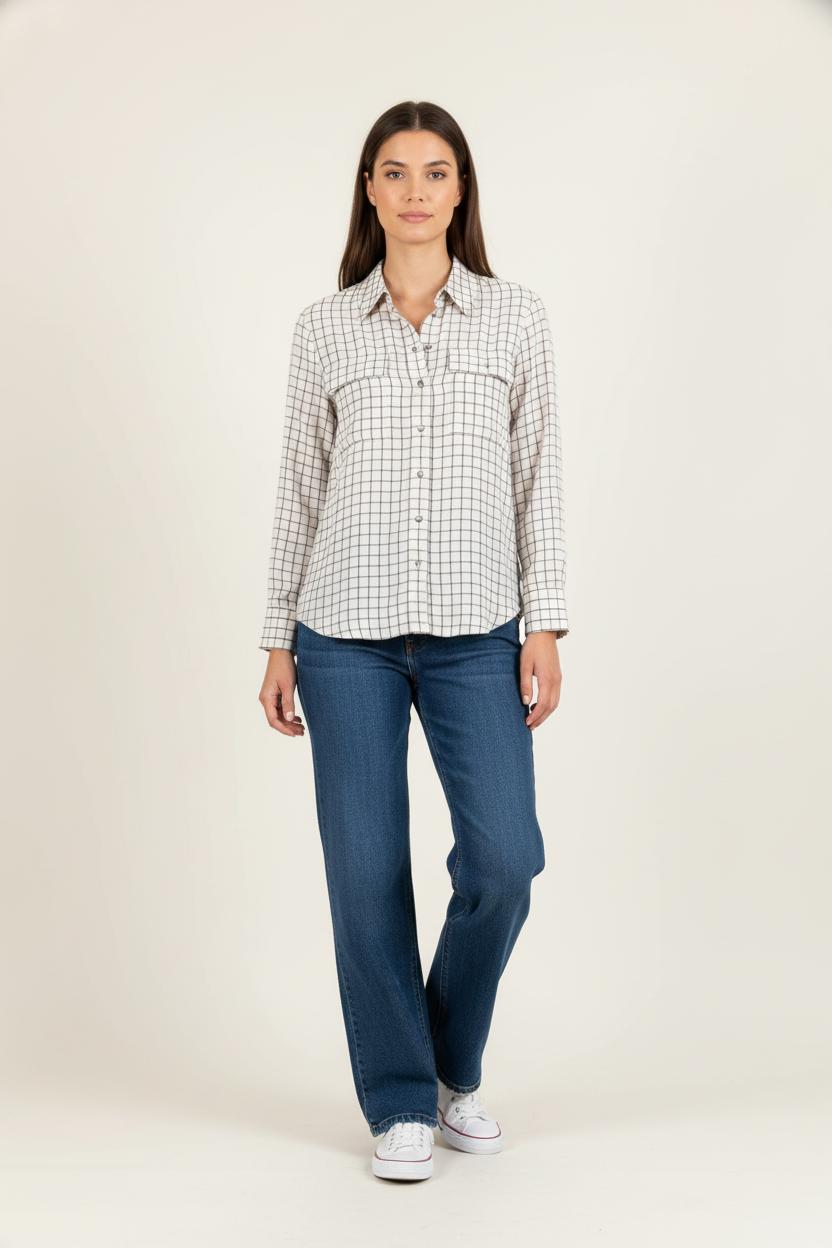 Chemise Blanche et Noire - Taille S/36