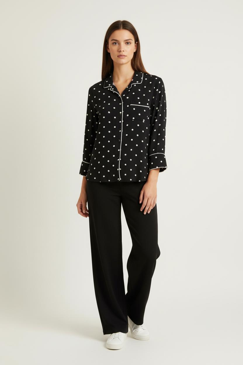 Chemise Noire et Blanche - Taille M/38