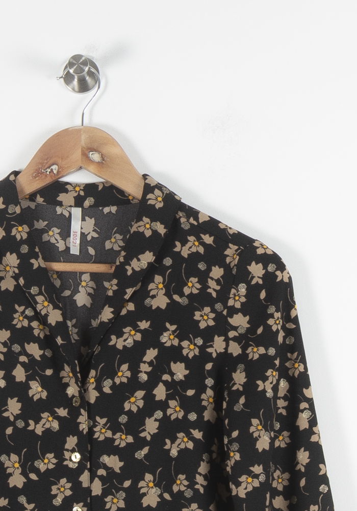 Blouse Noire et Beige - Taille XS/34