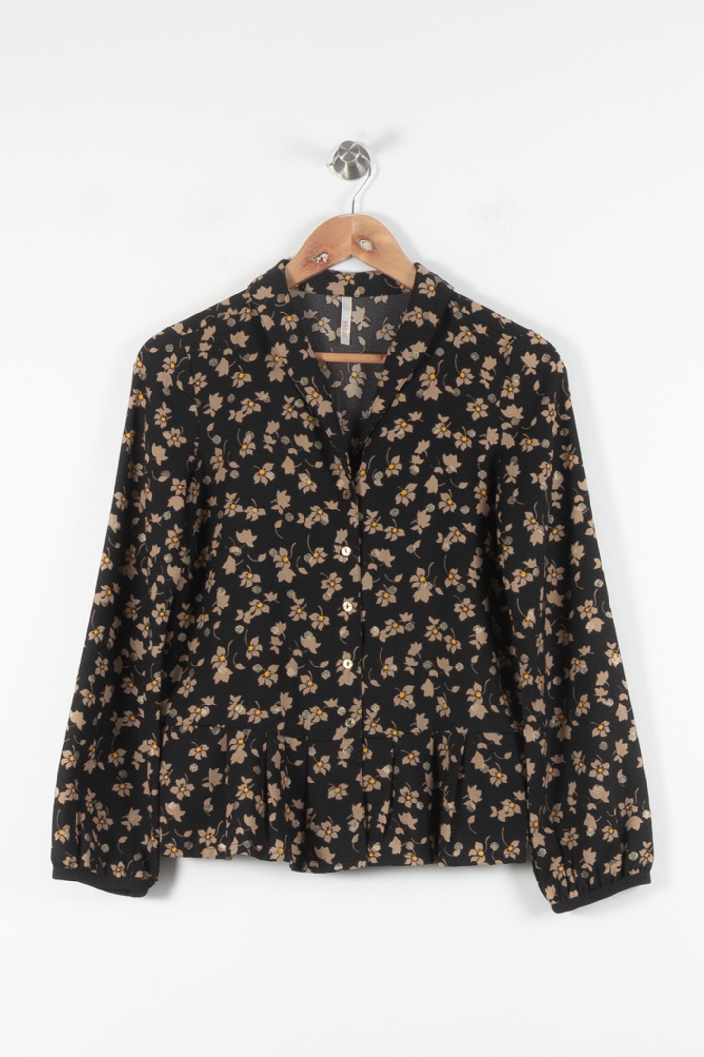 Blouse Noire et Beige - Taille XS/34