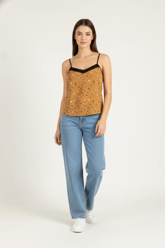 Débardeur Marron et Noir - Taille XS/34