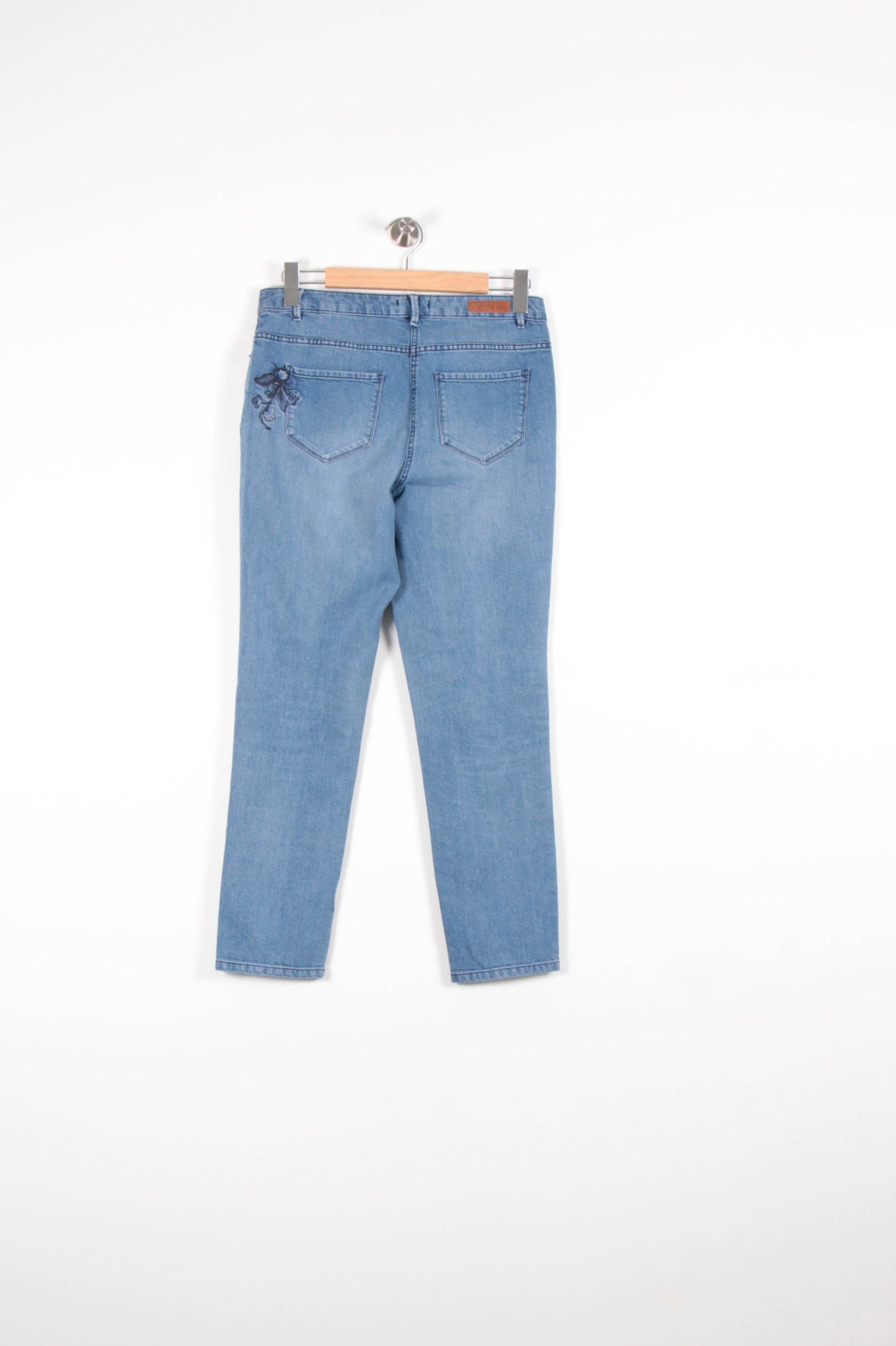 Jean Brodé Bleu - Taille L/40