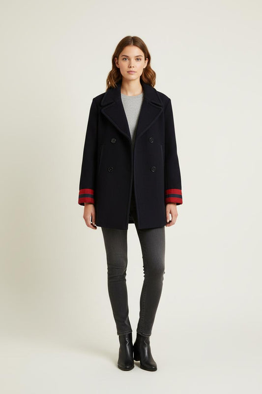 Caban Bleu et Rouge - Taille S/36