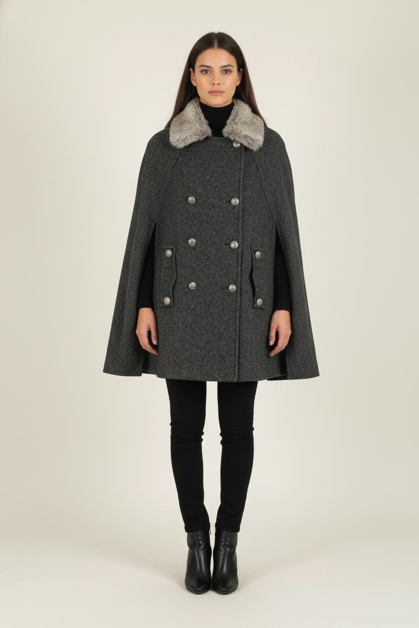 Cape Grise et Fourrure Grise - Taille S/36