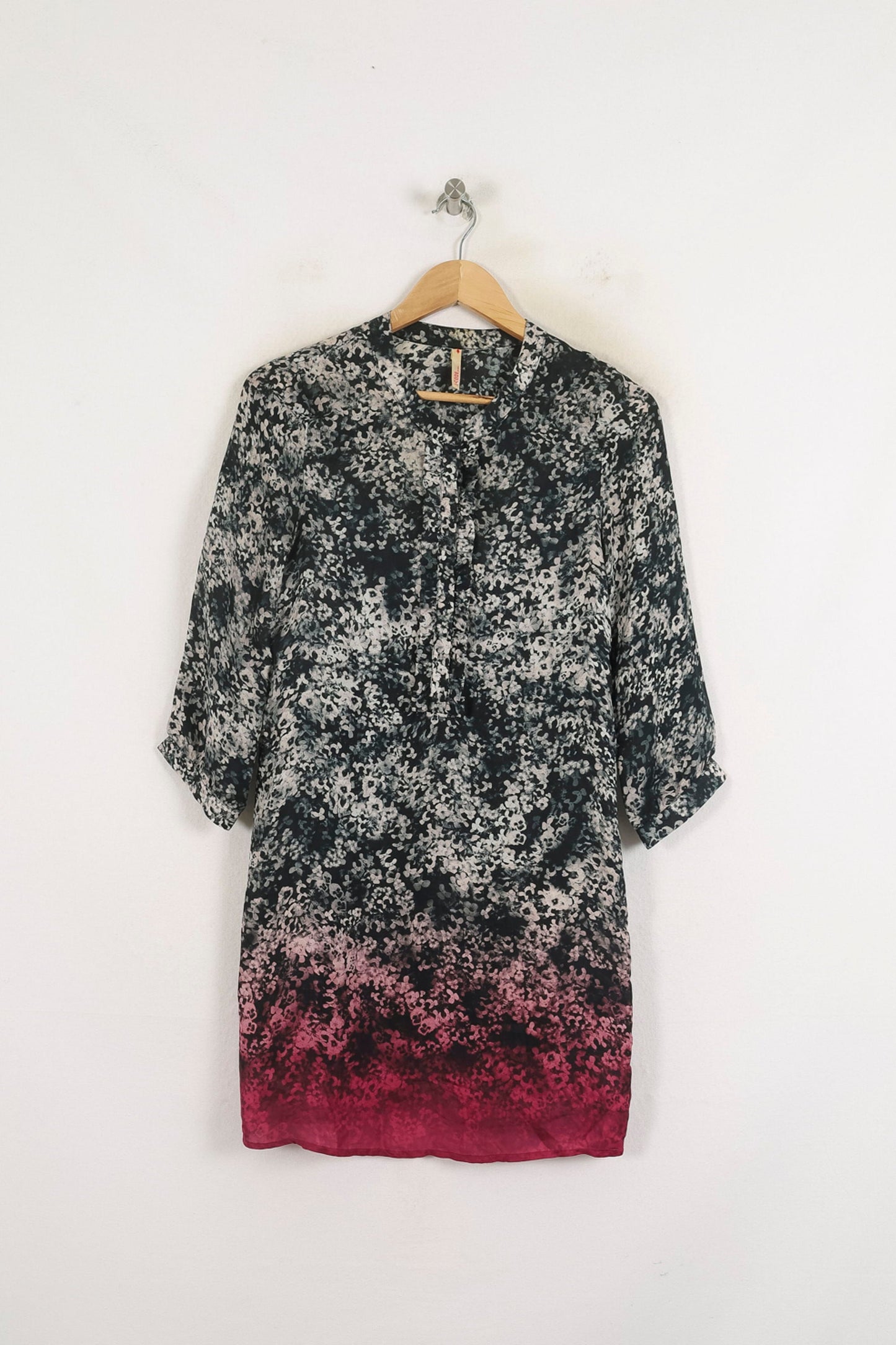 Robe Courte Noire et Rose - Taille S/36