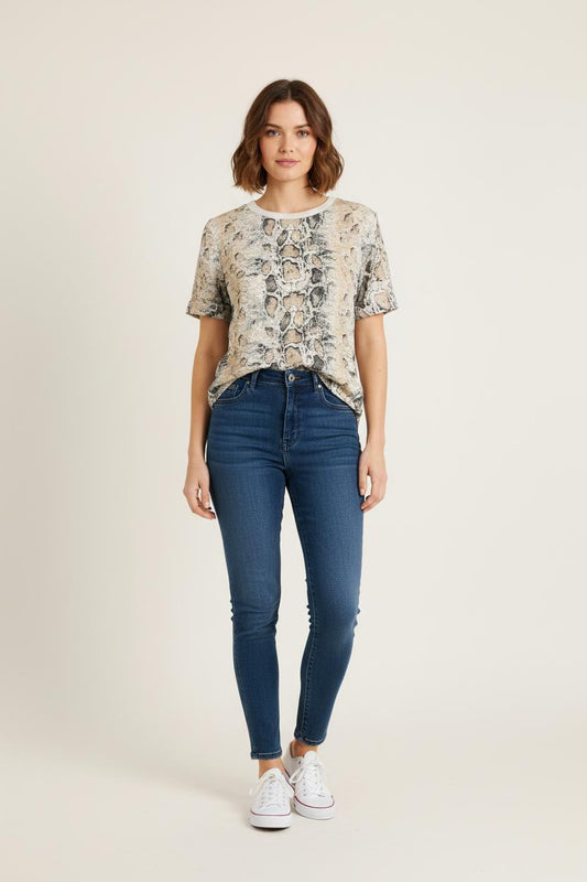 Tee-shirt Imprimé Multicolore - Taille S/36