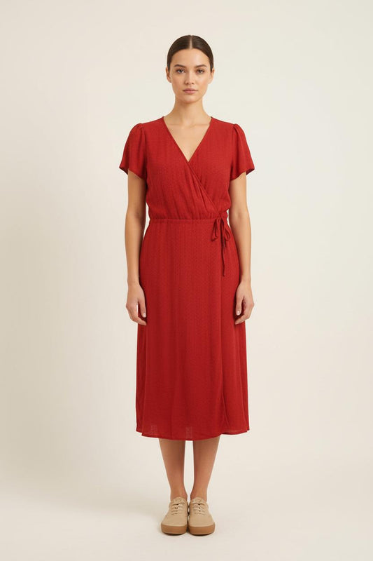 Robe Portefeuille Rouge - Taille XS/34