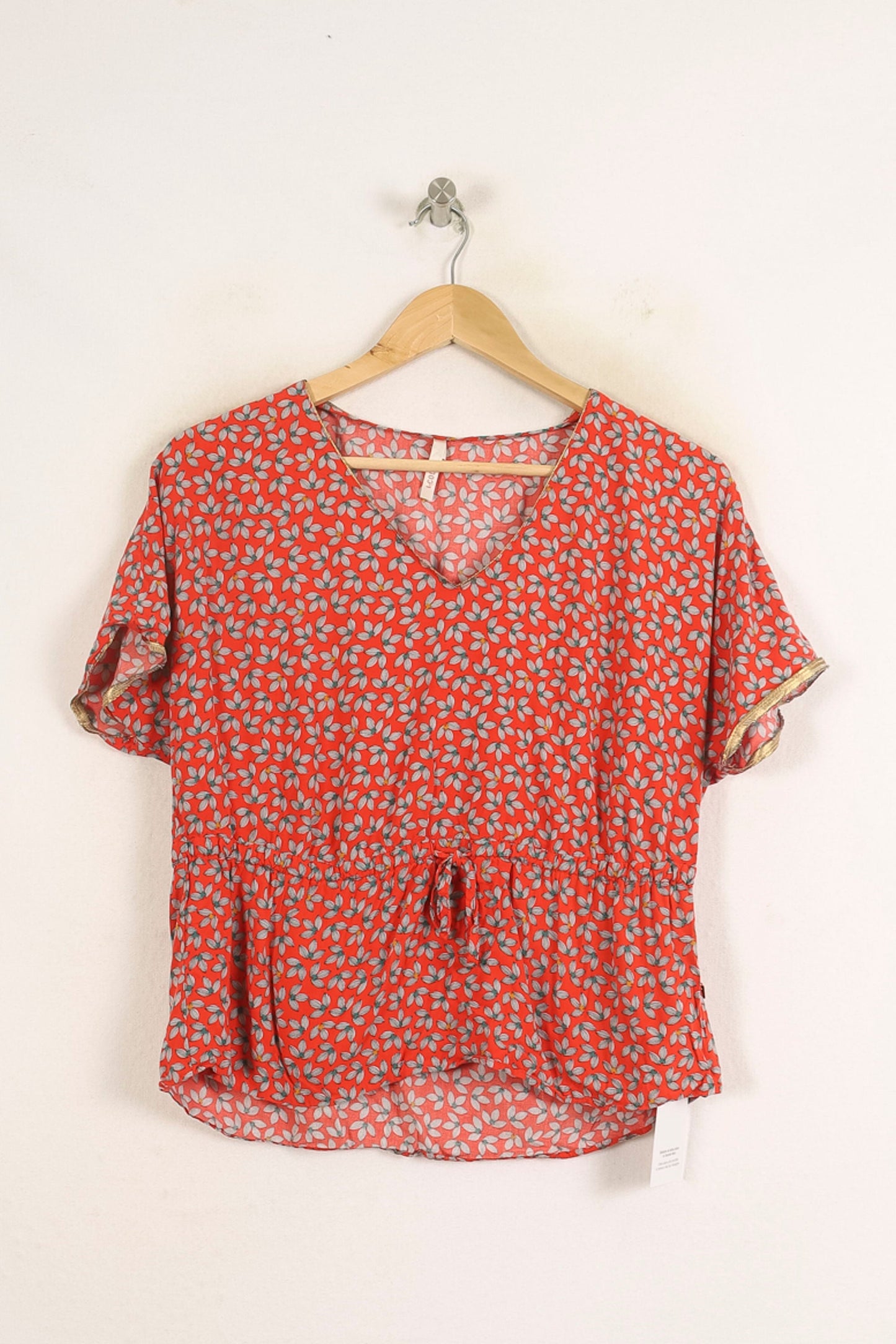 Blouse Rouge et Blanche - Taille S/36