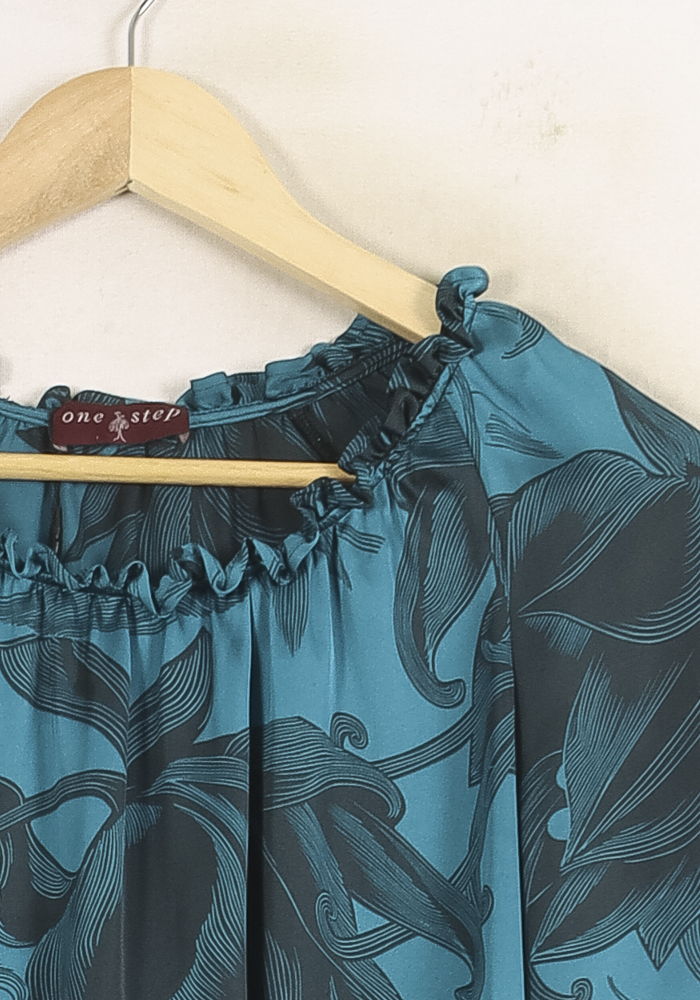 Blouse Bleue et Noire - Taille S/36