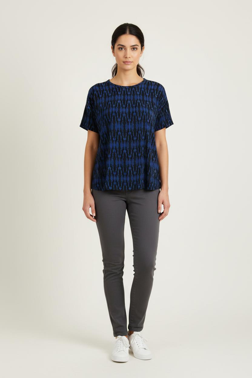 Blouse Bleu et Noir - Taille S/36