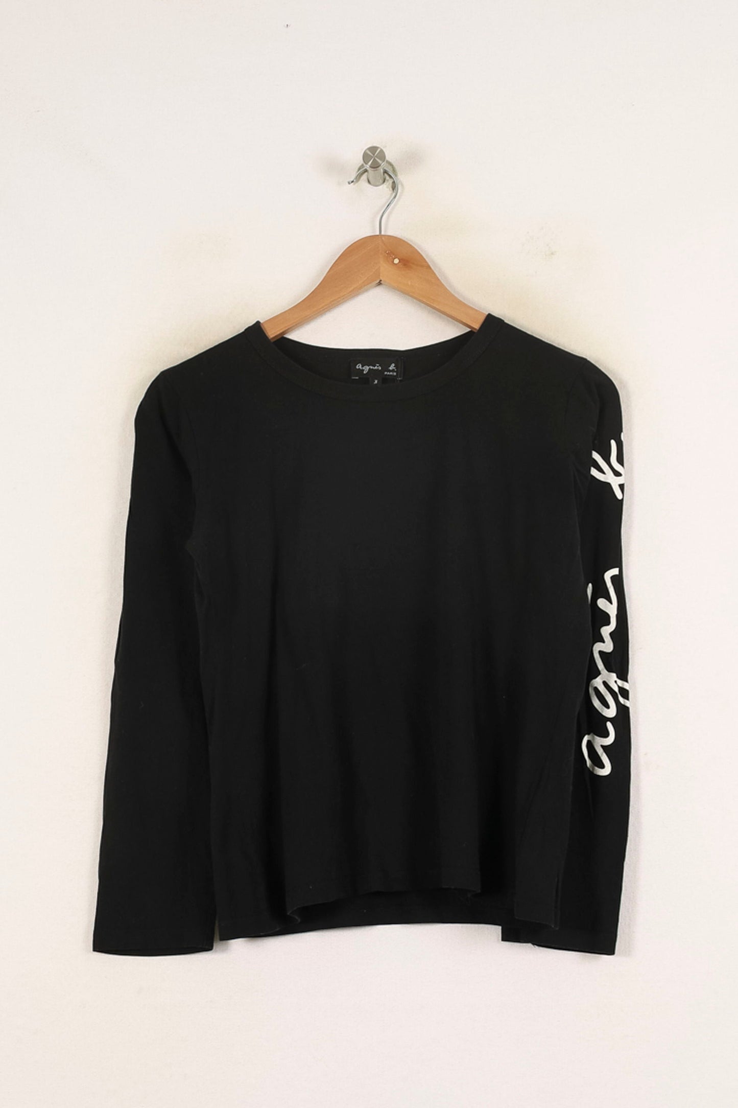 Tee-shirt Manches Longues Noir et Blanc - Taille L/40