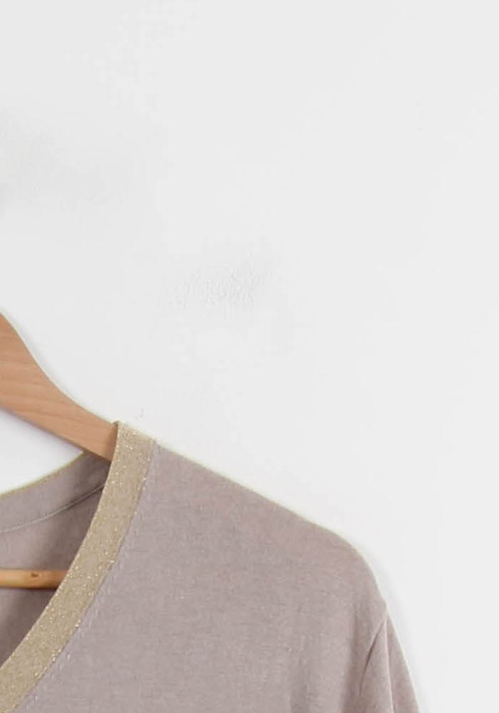 T-shirt beige - Taille S/36