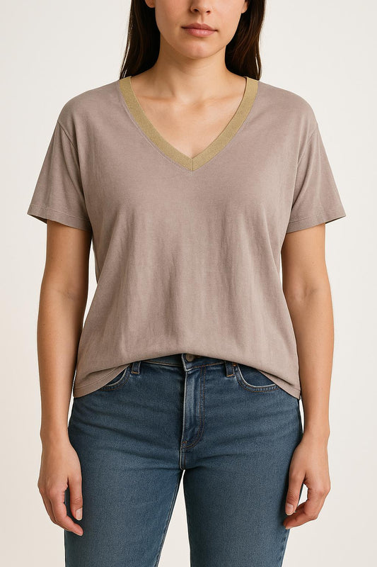 T-shirt beige - Taille S/36