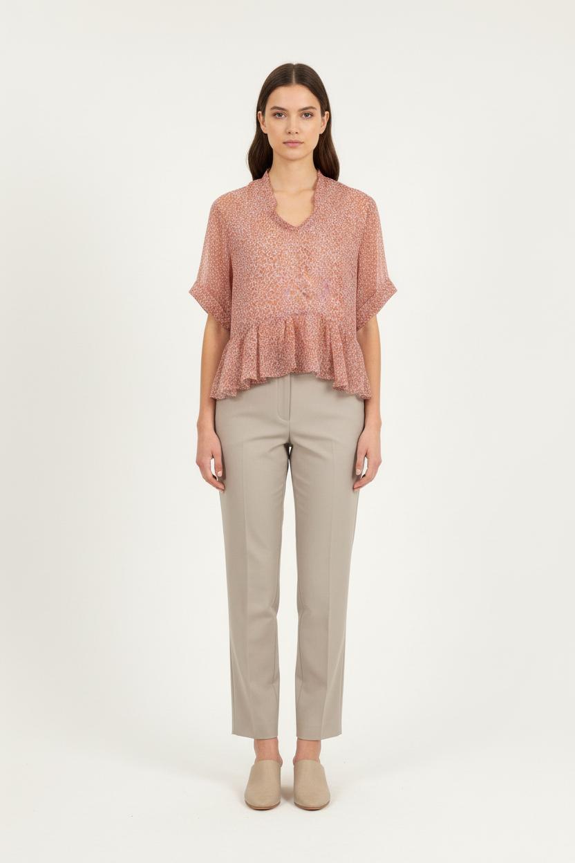 Blouse Rose et Blanche - Taille L/40